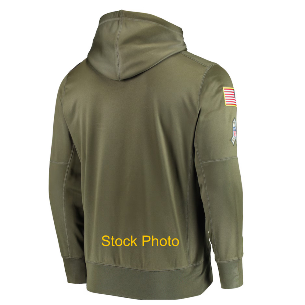 Nike NFL Steelers Salute to Service Olive Therma Pullover Hoodie Youth L 14/16 - Picture 4 of 16